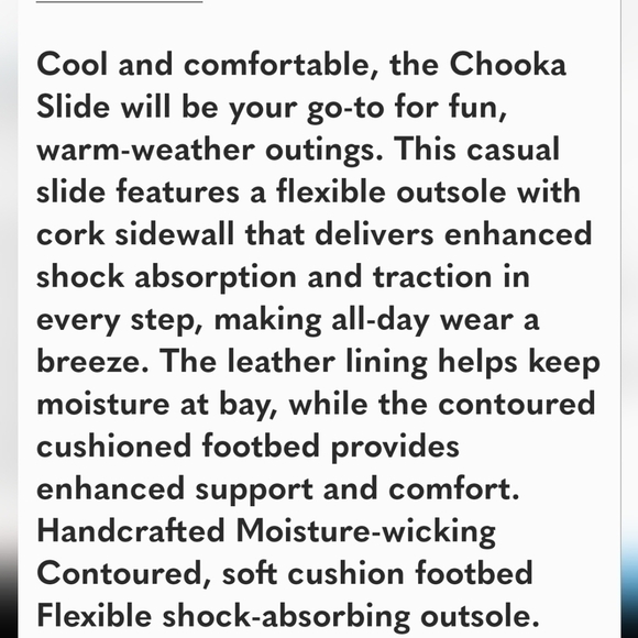 CHOOKA Black Leather Slides size 9 Cool Comfortable - Picture 5 of 5